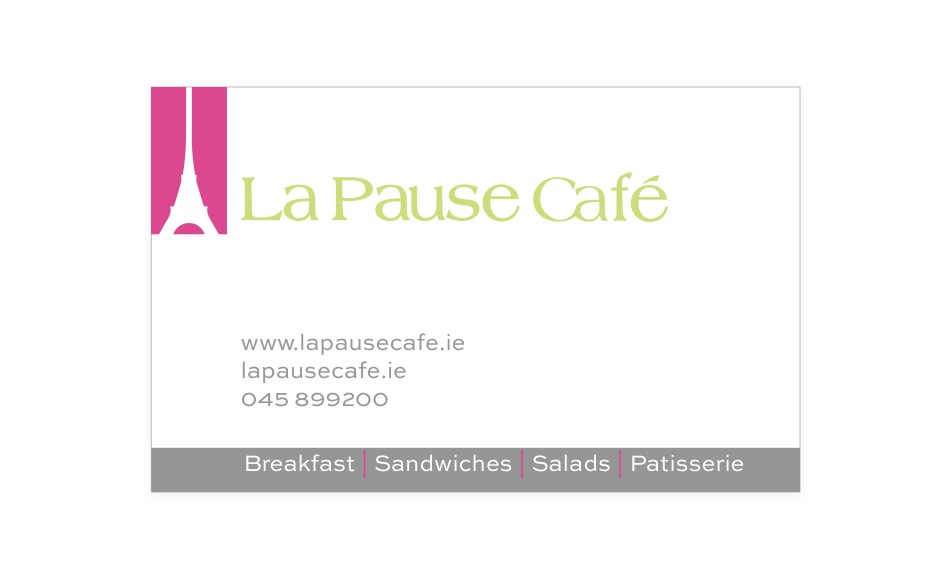 La Pause Cafe business cards