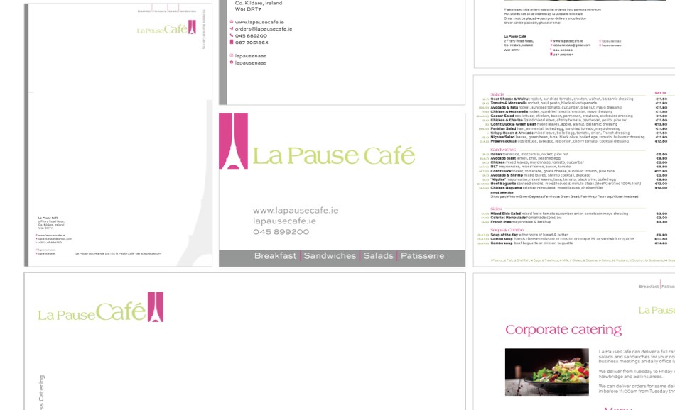 La Pause Cafe print assets